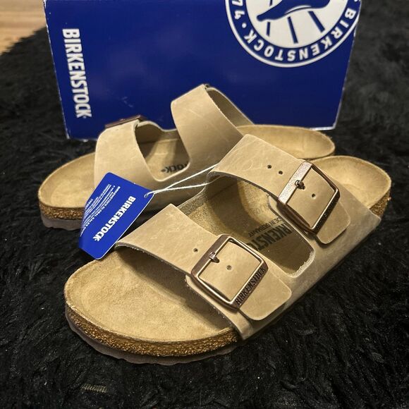BIRKENSTOCK Arizona leather sandals slippers slides shoes women’s eur 40 new - Picture 1 of 8